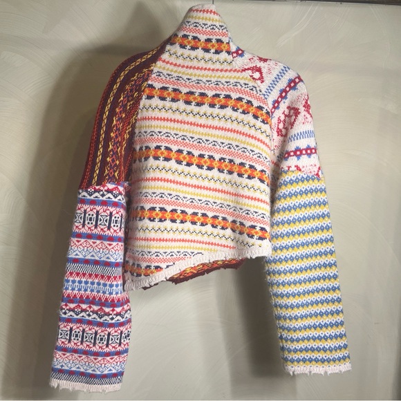 Rag & Bone Women’s  Distressed Hollis Fair-Isle High-Neck Wool BLD Sweater|Sz:S - Picture 16 of 16